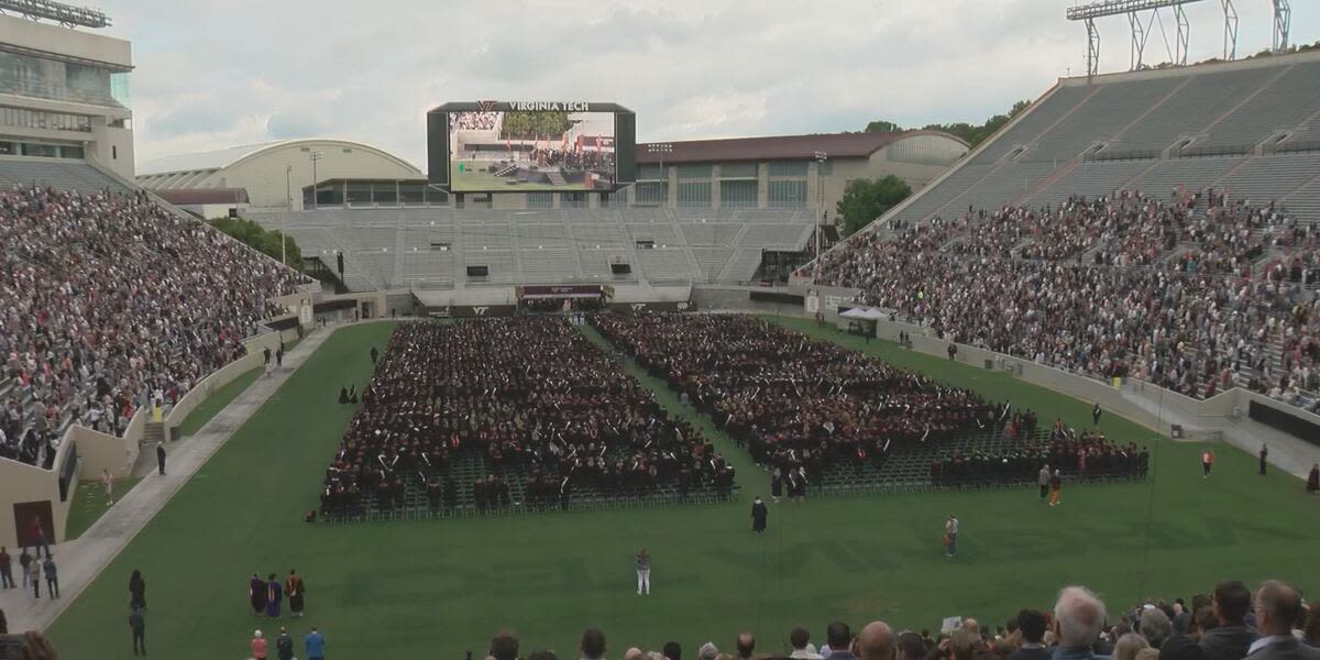 Virginia Tech holds commencement ceremonies at Lane Stadium