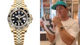 Ticks and Kicks? Mark Wahlberg Shows Off a Yellow-Gold Rolex GMT-Master II and a Pair of Fat Joe’s Nikes