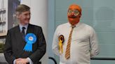 Who was the man in the beans mask next to Jacob Rees-Mogg?