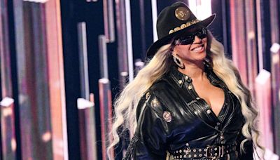 Beyoncé Puts Glamorous Twist on Cowboy Core Fashion in LaPointe Cutout Dress and Crystallized Bolo Tie for New ‘Cowboy Carter’ Promo...