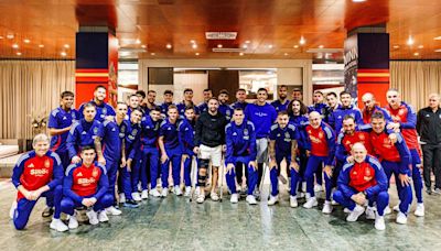 Rodri, Carvajal y Le Normand visitan a la Selección