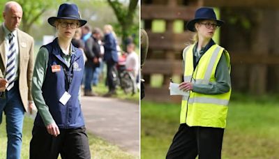 Lady Louise Windsor mucks in at the horse show