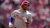 Bryce Harper homers in return from daughter's birth as Phillies beat Reds 5-0 for 5th shutout