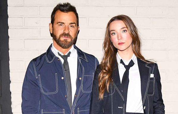 Justin Theroux and Fiancée Nicole Brydon Bloom Do His-and-Hers Suiting for New York Fashion Week Date Night