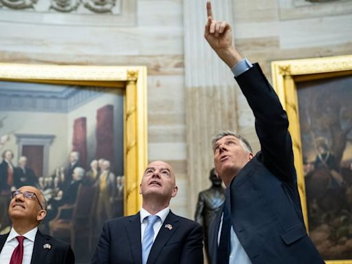 What was FIFA President Gianni Infantino doing on Capitol Hill?