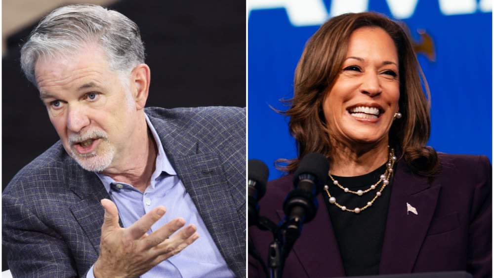 Netflix Co-Founder Reed Hastings Donates $7 Million Toward Kamala Harris’ Presidential Campaign