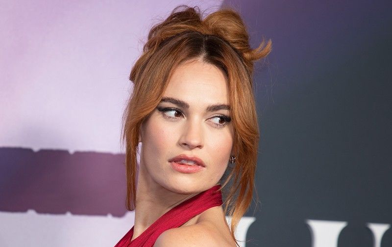 Lily James Signals That the "Pretty Penny" Copper Hair Color Trend Is Still Relevant