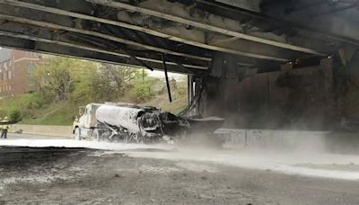 Fiery gasoline tanker crash snarls traffic, closes I-95 in Connecticut