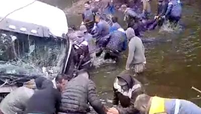 Video: un camión que transportaba vacas cayó al río Luján y los vecinos las faenaron en el acto