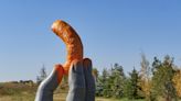 A small town in Alberta is now home to a giant Cheetos statue