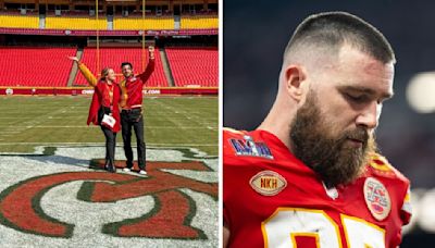 Travis Kelce Receives Humorous Note From Chiefs Christmas Movie Stars ​​Tyler Hynes and Hunter King