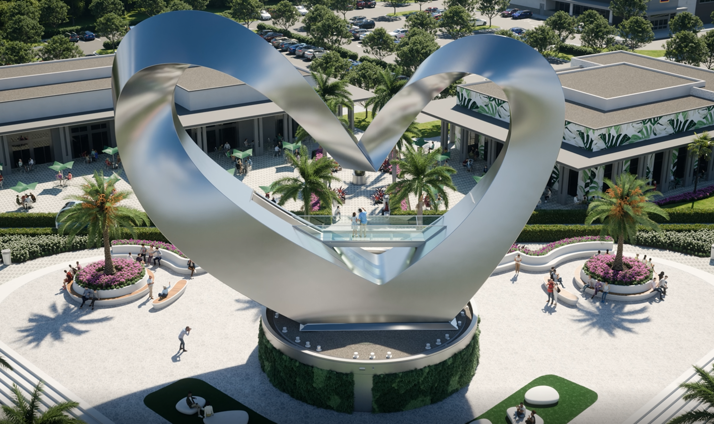 The world's largest heart sculpture is rising above Port St. Lucie. Here's what to know.