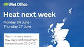 Heatwave set to scorch UK next week