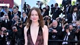 Emma Stone Wears Louis Vuitton Minidress With Statement Belt to Cannes Film Festival