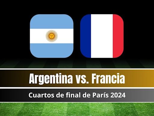 Argentina vs. Francia EN VIVO, ver cuartos de final de París 2024 por TV y online