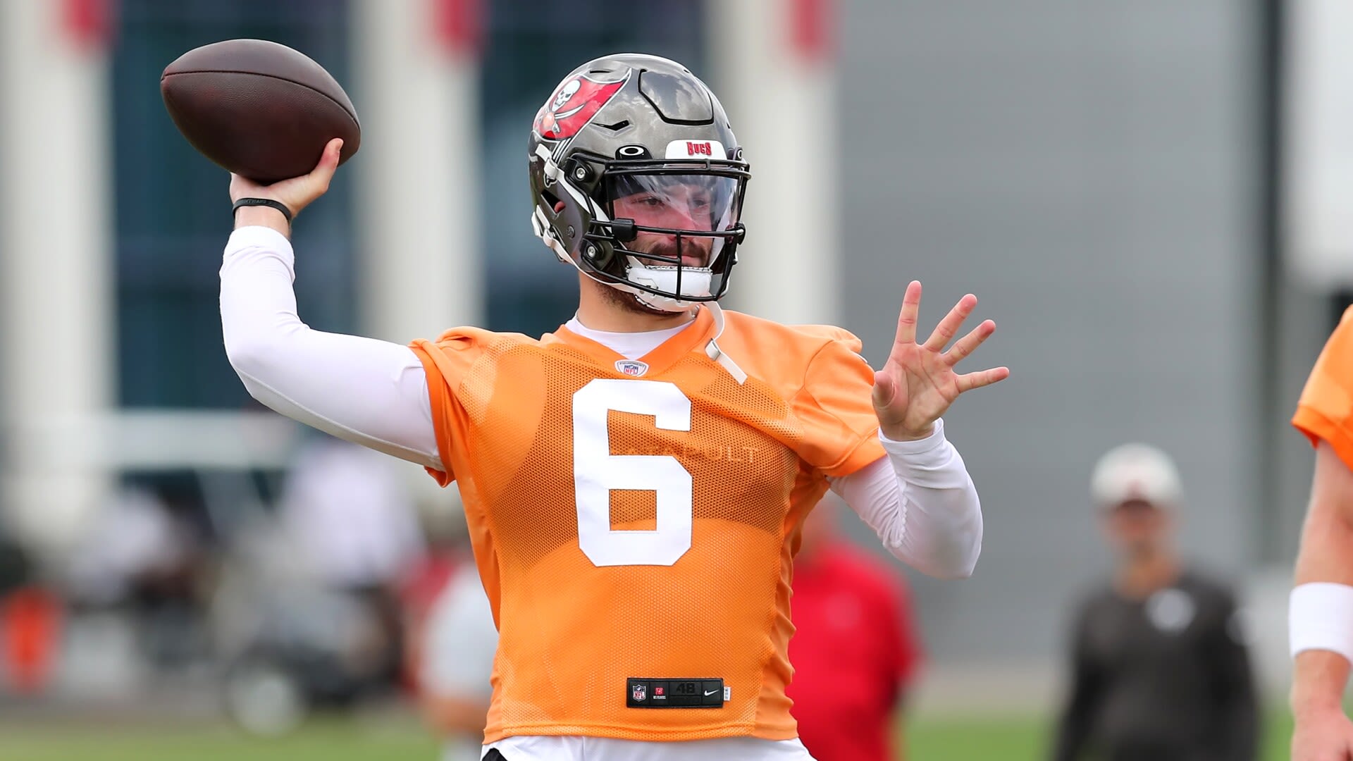 Liam Coen: Baker Mayfield's had "a calm confidence" during the offseason program