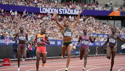 Gabby Thomas leads trio of Americans advancing to 200 track final at Paris Olympics