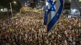 Manifestación para exigir el alto el fuego y la renuncia de Netanyahu