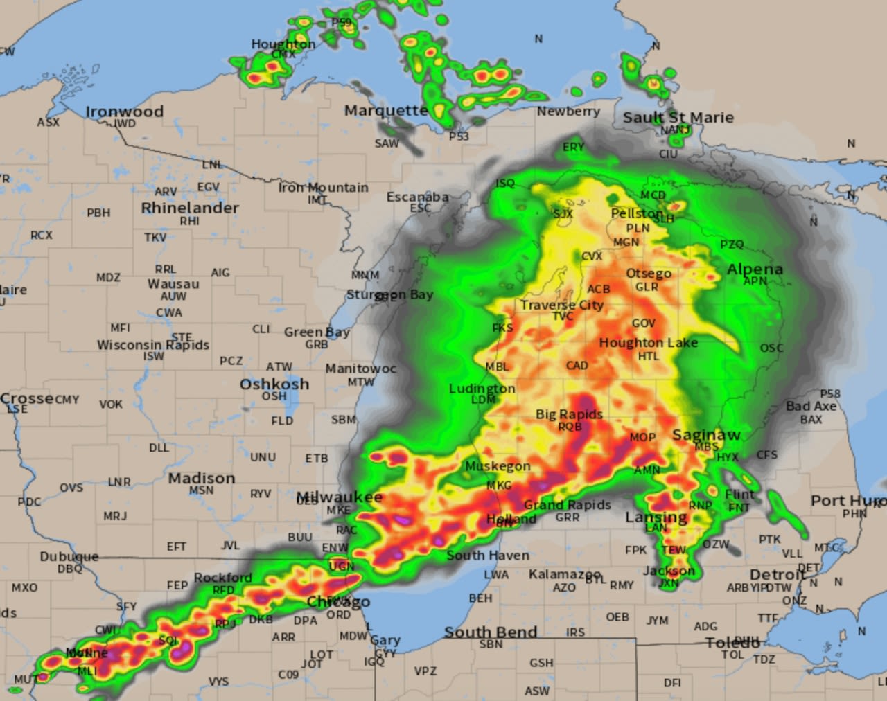 Best model shows when, where severe thunderstorms could hit Michigan