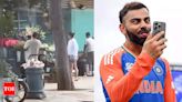 Virat Kohli spotted in a rare public appearance with son Akaay. Watch | Cricket News - Times of India