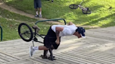 BMX Rider Crashes Through Boardwalk Landing Huge Trick