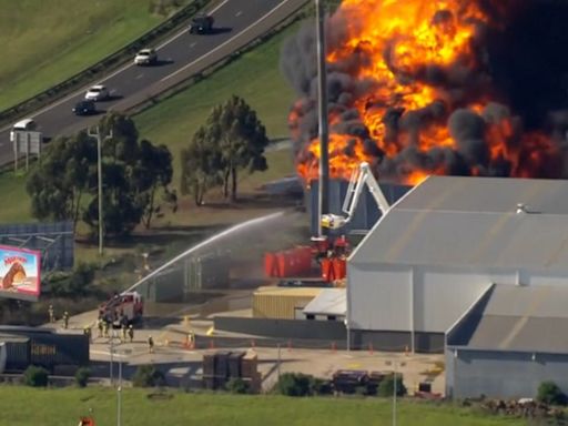 Chemical explosion sparks huge fire at factory in Melbourne