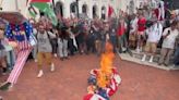 Washington DC singes during Netanyahu's Congress address, US flags burnt amidst 'Allahu Akbar' chants