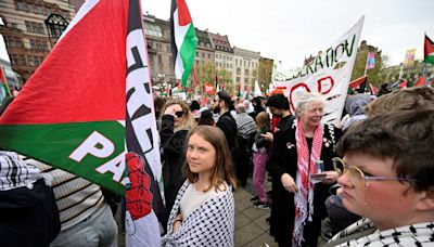 Greta Thunberg joins thousands protesting against Israel competing in Eurovision