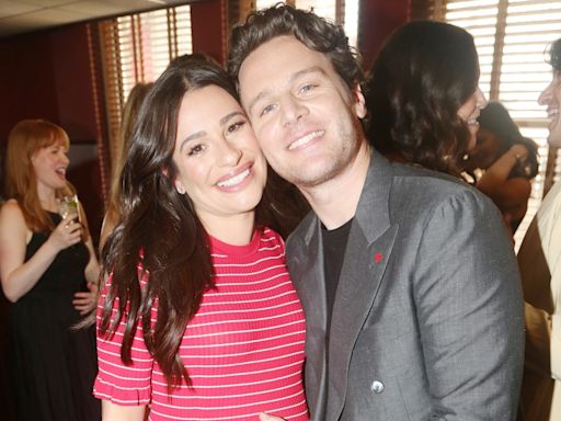 Jonathan Groff cradles Lea Michele’s baby bump and more star snaps