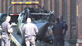 3 injured, 2 critically after Tesla crashes into building, catches fire in Elizabeth