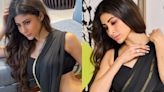 Sexy! Mouni Roy Flaunts Her Hot Curves In A Black Saree With Golden Borders; Hot Photos Go Viral - News18