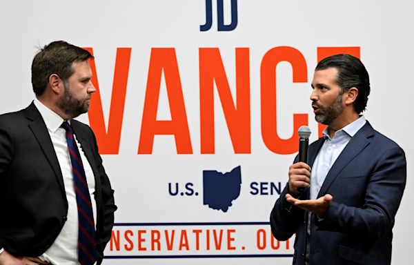 Potential Trump running mate JD Vance and Donald Trump Jr. have become so close that they text or talk on a 'nearly daily' basis: NYT