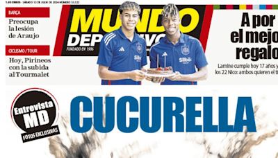 Portada de Mundo Deportivo del sábado 13 de julio de 2024