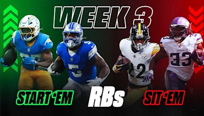 Running Back Start 'Em, Sit 'Em Picks For Fantasy Football Week 3