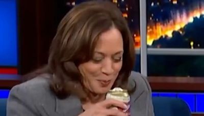 "Cheers": Kamala Harris Drinks Beer During TV Interview