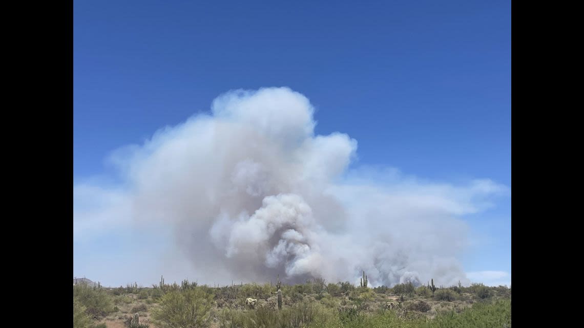 Crews battling wildfire in Tonto National Forest