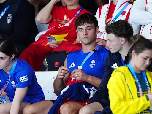 Tom Daley knitting again as he watches diving teammates win first Team GB medal