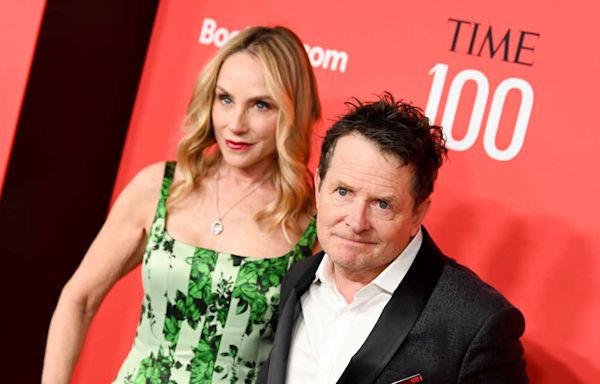 Michael J. Fox Celebrates Tracy Pollan and Lookalike Daughters With Rare Family Photo