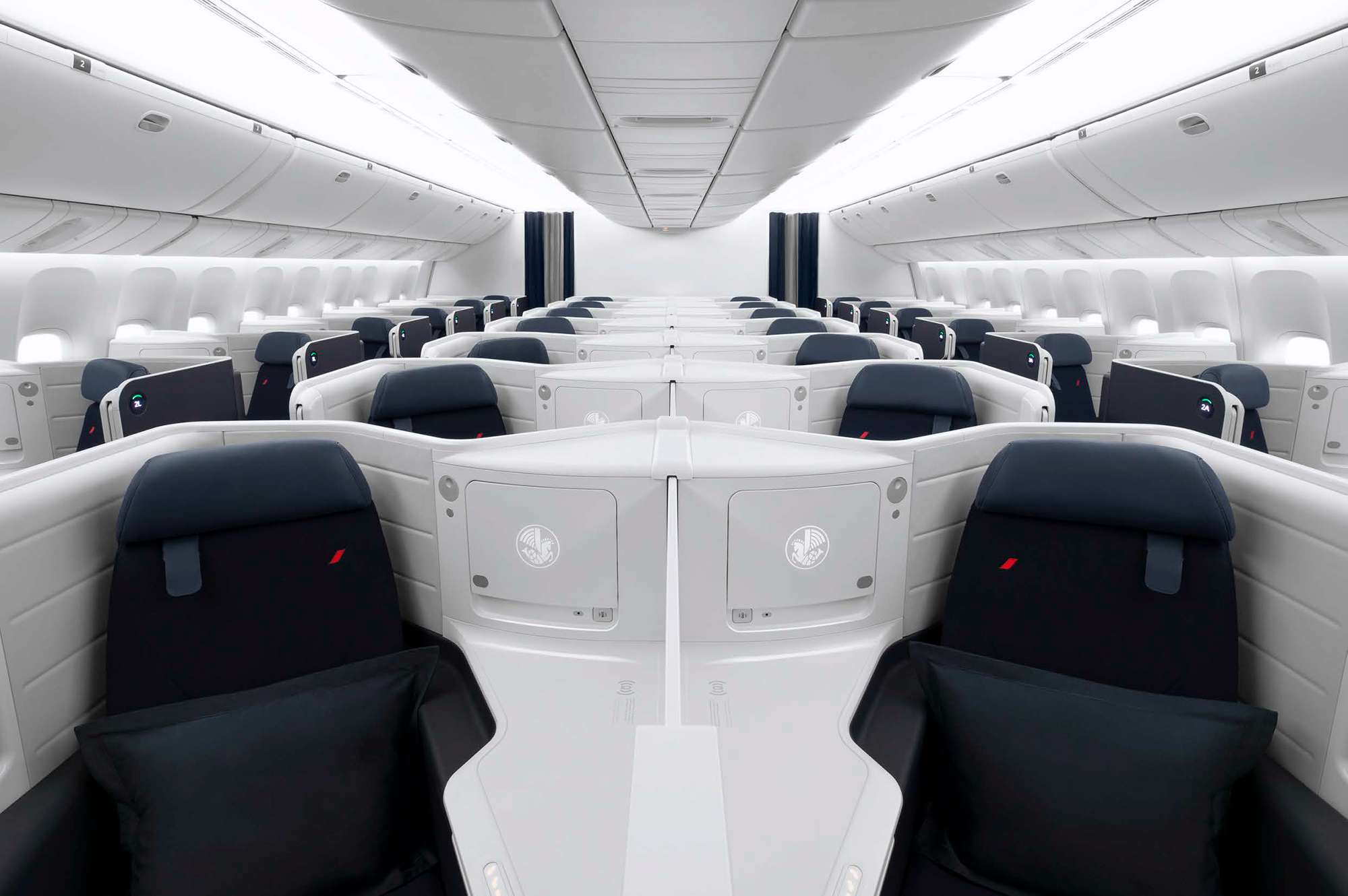 I Flew in the World's Most Spacious Business-class Seat — Complete With Lie-flat Seats, Sliding Doors, and 17-inch Screens