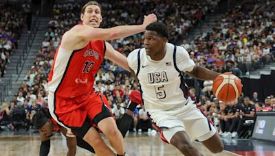 Anthony Edwards scores 13 for USA in win over Canda at pre-Olympic tune-up