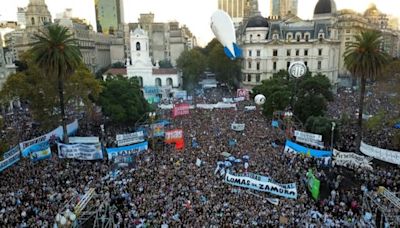 Tens of thousands protest as Milei’s austerity measures hit Argentina’s public universities