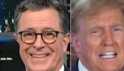 Stephen Colbert Uncovers Bizarre Hidden Detail About Trump's '100% Weird' New Pitch