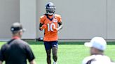 Broncos wideout Jerry Jeudy carted off after sustaining hamstring injury during practice