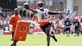 Chad Johnson's Bengals training camp visit includes leap into Tee Higgins' arms