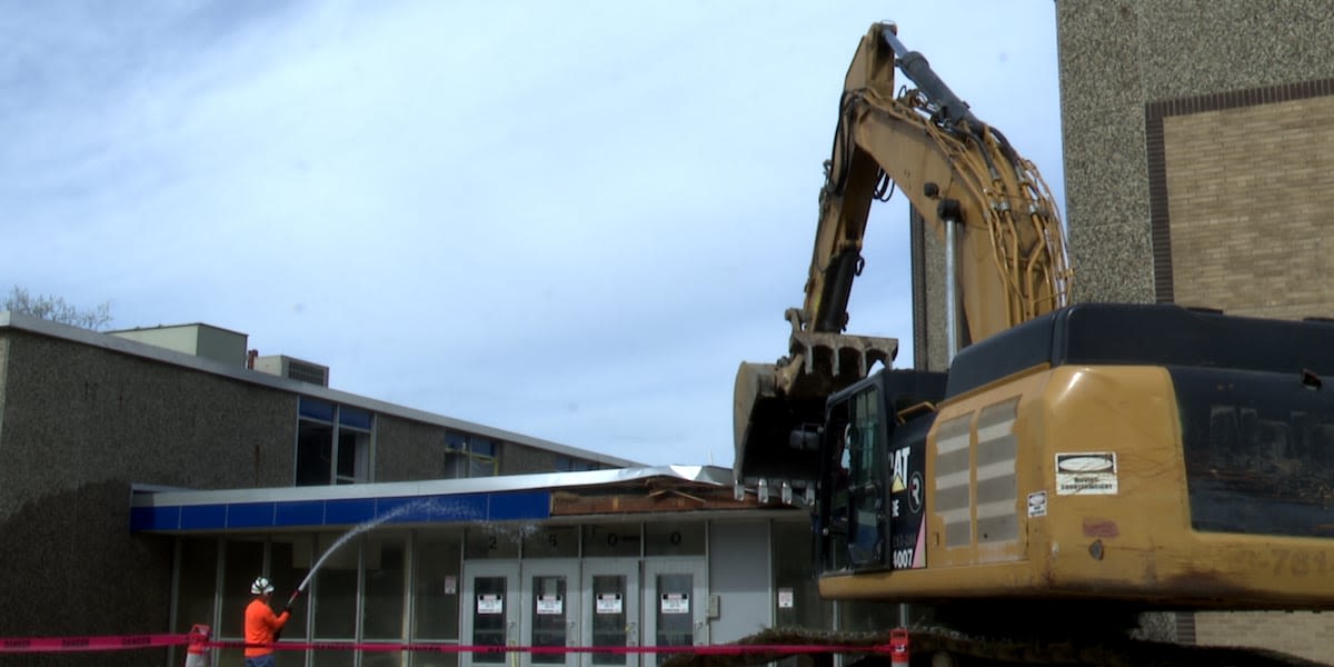 Demo day for South Washington office complex in Lansing