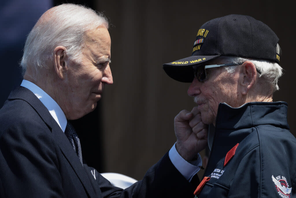On 80th anniversary of D-Day invasion, Biden and Macron honor WWII veterans at Normandy