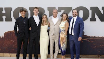Kevin Costner poses in rare photo with 5 of his children