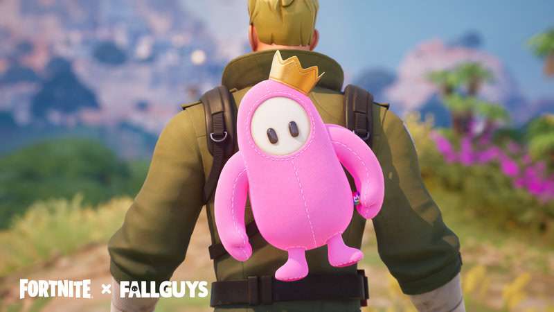 Fortnite: How to get Free Fall Guys Pink Plushie Back Bling - Gameranx