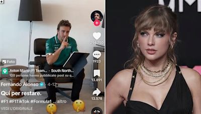 Taylor Swift, frecciatina a Fernando Alonso: “Sono un’Aston Martin che hai guidato dentro il fosso, poi sei scappato”