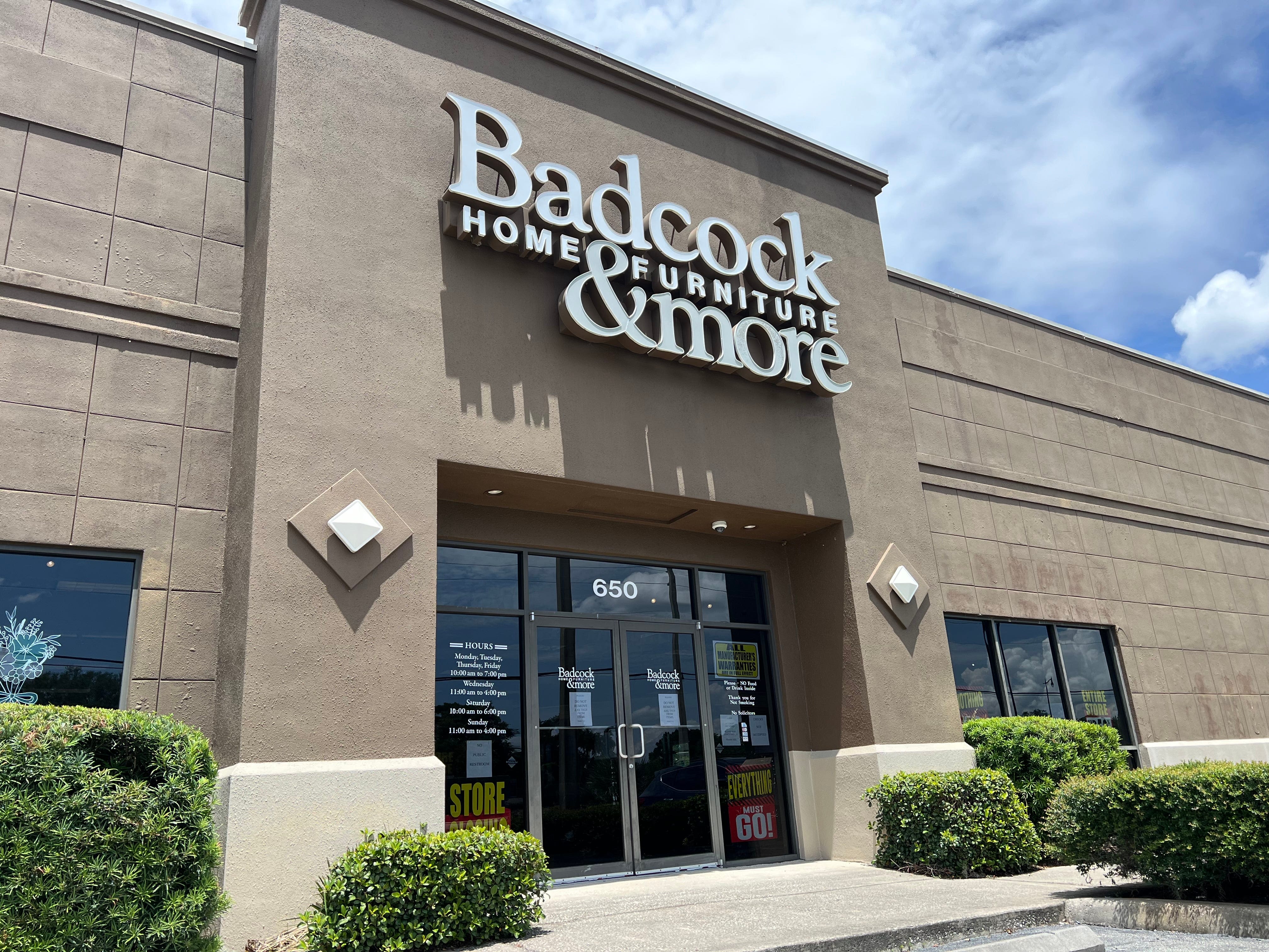 Badcock Home Furniture & More closing all stores in Florida. 50% off furniture sales ahead